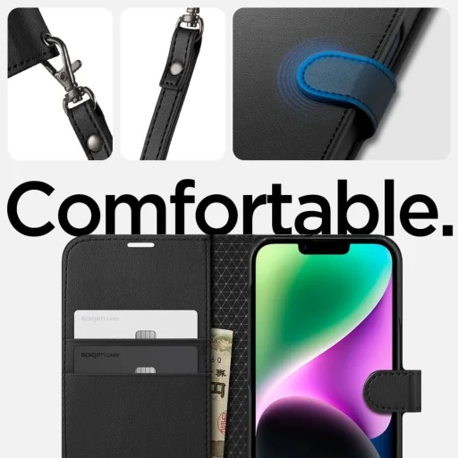  iPhone 14 Fekete Spigen WALLET S tok - 13