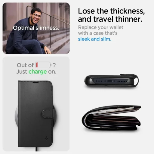  iPhone 14 Fekete Spigen WALLET S tok - 14