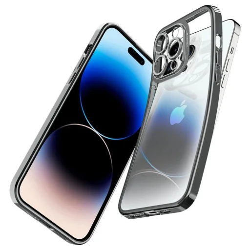  iPhone 14 Pro Chrome Gray Spigen Optik Crystal tok - 8