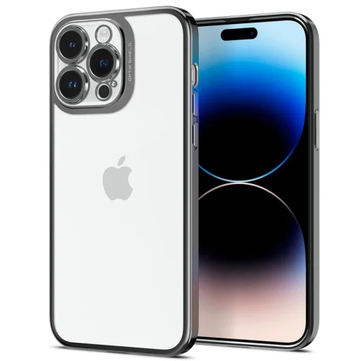  iPhone 14 Pro Chrome Gray Spigen Optik Crystal tok - 1