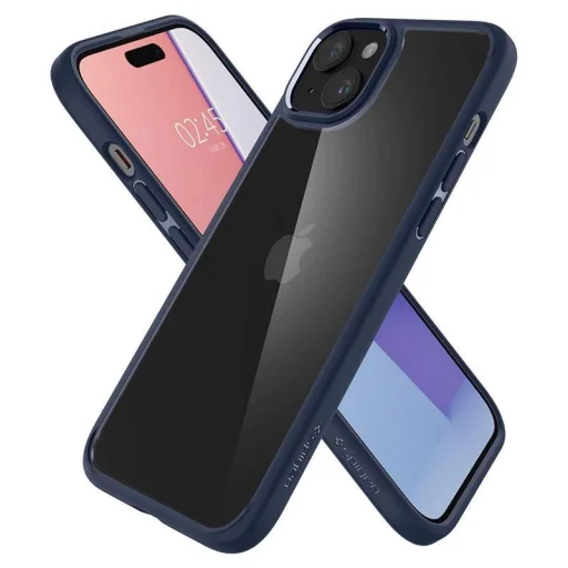  iPhone 15 Plus tengerészkék Spigen Crystal Hybrid tok - 10