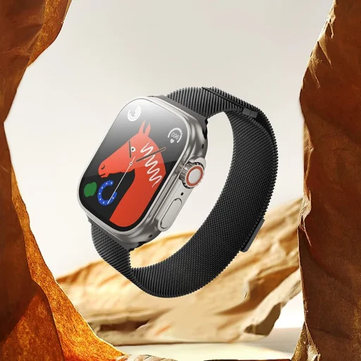 HOCO szíj az Apple Watch 42 / 44 / 45 / 49 mm-es órákhoz, fém szürke - 4