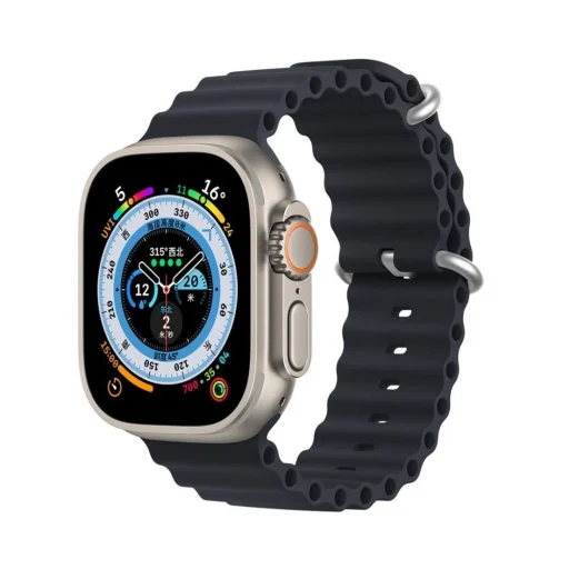 DUX DUCIS OCEAN WAVE szilikonszíj Apple Watch 38 / 40 / 41 mm grafit - 2