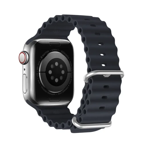DUX DUCIS OCEAN WAVE szilikonszíj Apple Watch 38 / 40 / 41 mm grafit - 1