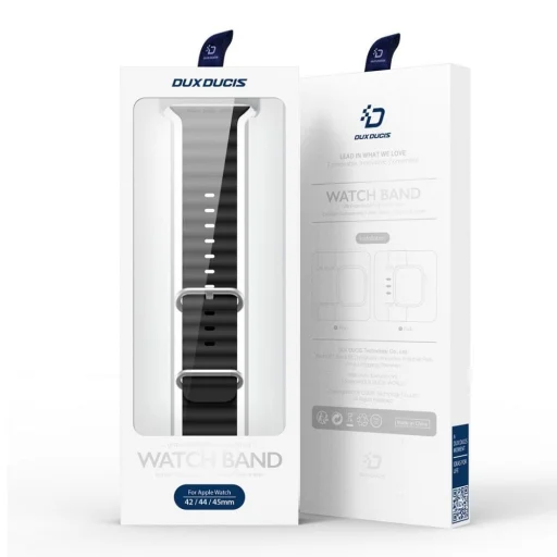 DUX DUCIS OCEAN WAVE szilikon szíj Apple Watch 38/40/41 mm fekete - 6