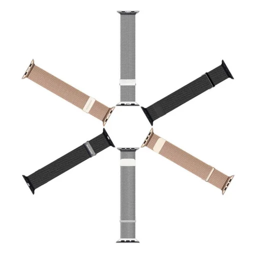 DUX DUCIS Milanese rozsdamentes acél mágneses szíj Apple Watch 42 / 44 / 45 mm szürke - 2