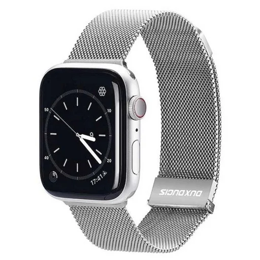 DUX DUCIS Milanese rozsdamentes acél mágneses szíj Apple Watch 42 / 44 / 45 mm szürke - 1