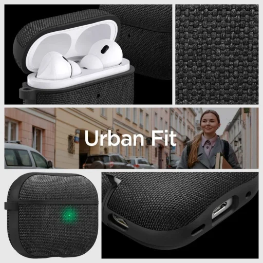  Apple AirPods Pro 1/2 Fekete Spigen Urban Fit tok - 15