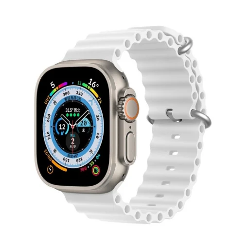 DUX DUCIS OCEAN WAVE szilikon szíj Apple Watch 42 / 44 / 45 mm fehér - 2
