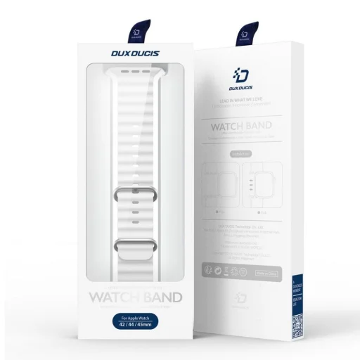 DUX DUCIS OCEAN WAVE szilikon szíj Apple Watch 42 / 44 / 45 mm fehér - 7