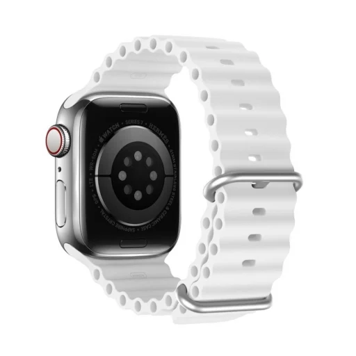 DUX DUCIS OCEAN WAVE szilikon szíj Apple Watch 42 / 44 / 45 mm fehér - 1