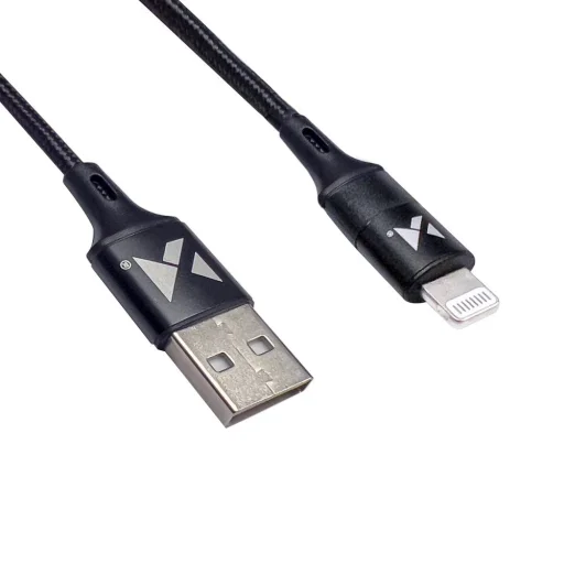 Wozinsky USB - Lightning kábel 2,4A 1m fekete (WUC-L1B) - 3