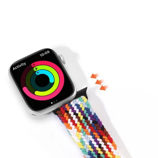 DUX DUCIS Mixture II nyújtható fonott szíj Apple Watch 42 / 44 / 45 mm szivárvány - 7