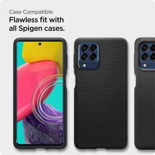 SPIGEN AlignMaster Galaxy M53 5G Üvegfólia - Fekete - 21
