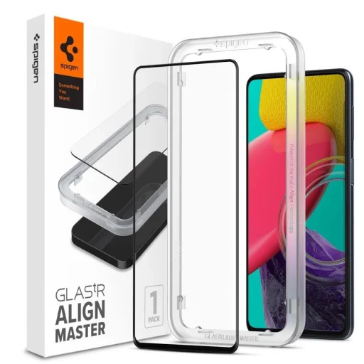 SPIGEN AlignMaster Galaxy M53 5G Üvegfólia - Fekete - 1
