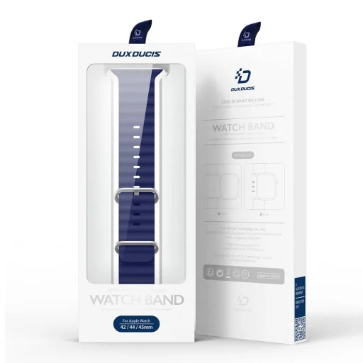 DUX DUCIS Ocean Wave szilikon szíj Apple Watch 42 / 44 / 45 mm kék - 8