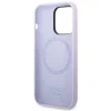 Guess GUHMP14LSBPLU iPhone 14 Pro 6.1" lila/lila kemény tok Silicone Logo Plate MagSafe thumbnail