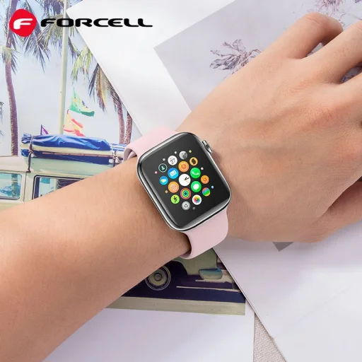 FORCELL F-DESIGN FA01 szíj APPLE Watch 42 / 44 / 45 / 49 mm számára púderszínű homok - 2