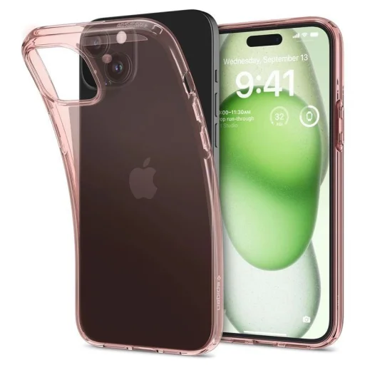  iPhone 15 Plus Spigen Crystal Flex, rózsakristály tok - 4