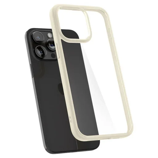  iPhone 15 Pro Max homokbézs Spigen Crystal Hybrid tok - 12
