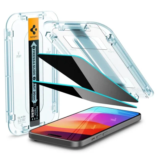 Tvrdené sklo Spigen GLAS.TR "EZ FIT" 2-PACK IPHONE 15 PLUS PRIVACY - 6