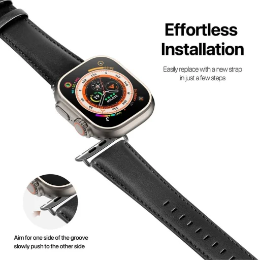 DUX DUCIS szíj YS valódi bőr Apple Watch 38 / 40 / 41 mm fekete - 3