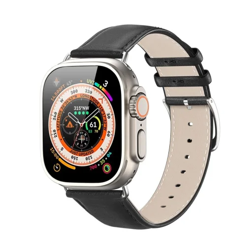 DUX DUCIS szíj YS valódi bőr Apple Watch 38 / 40 / 41 mm fekete - 1