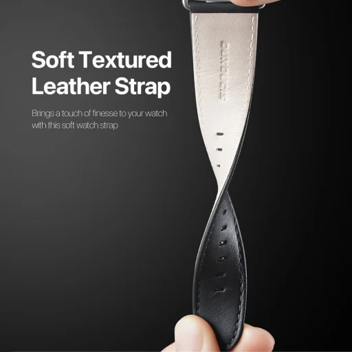 DUX DUCIS YS valódi bőr szíj Apple Watch 38 / 40 / 41 mm kék - 4