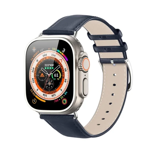 DUX DUCIS YS valódi bőr szíj Apple Watch 38 / 40 / 41 mm kék - 1