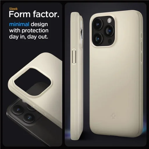  iPhone 15 Pro Spigen Thin Fit, mute beige tok - 5