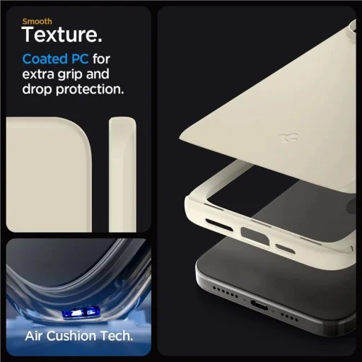  iPhone 15 Pro Spigen Thin Fit, mute beige tok - 6