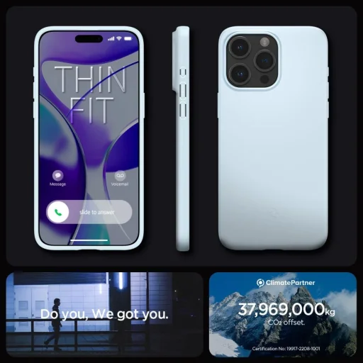  iPhone 15 Pro Max Spigen Thin Fit tok, mute blue - 16