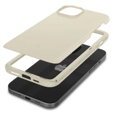  iPhone 15 Plus bézs Spigen Thin Fit tok