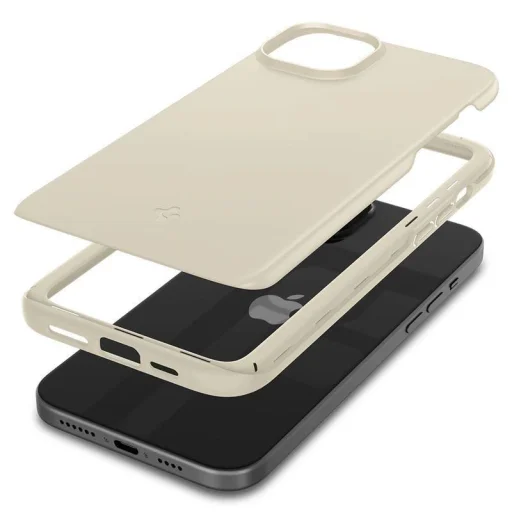  iPhone 15 Plus bézs Spigen Thin Fit tok - 1