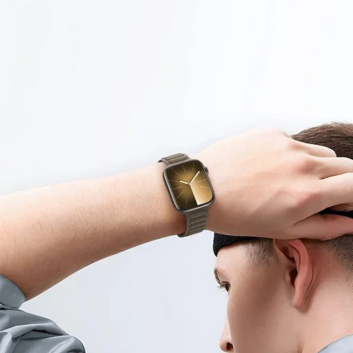 DUX DUCIS BL mágneses szíj Apple Watch 42 / 44 / 45 mm taupe - 3