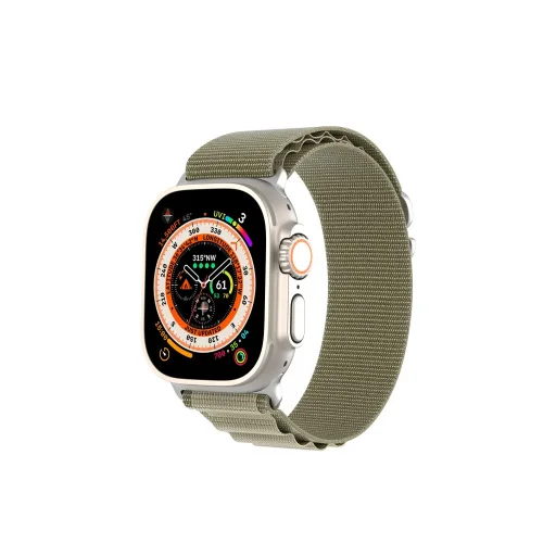 DUX DUCIS GS nylonový remienok Apple Watch 42/44/45/49 mm olivový - 1