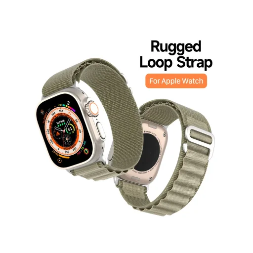 DUX DUCIS GS nylonový remienok Apple Watch 42/44/45/49 mm olivový - 5