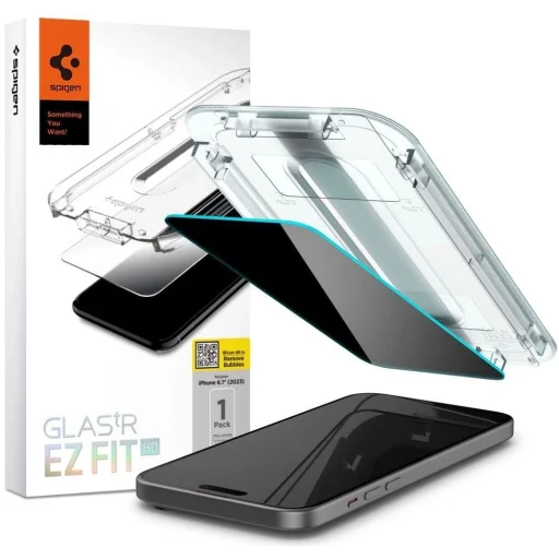 Spigen Glas.tR EZ Fit Privacy tvrdené sklo pre iPhone 15 Pro ochranné sklo - 10