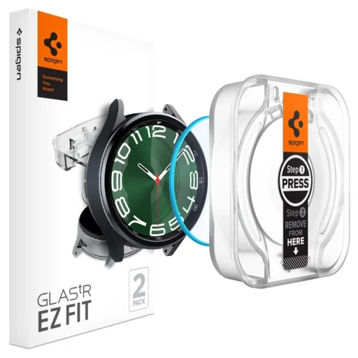 Spigen Glas.tR EZ Fit üvegfólia Samsung Galaxy Watch 6 Classic (47 mm) - 2 db. - 1