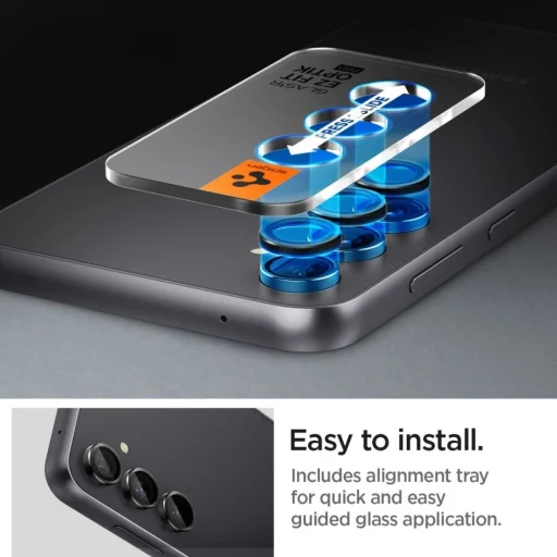 CAMERA COVER Spigen OPTIK.TR ”EZ FIT” CAMERA PROTECTOR 2-PACK GALAXY S23 FE BLACK üvegfólia - 11