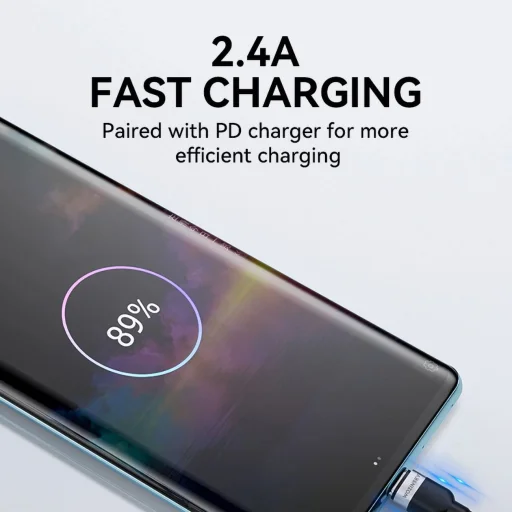 Wozinsky WNBAC2 USB-A / USB-C 2.4A kábel 2 m - fekete - 7