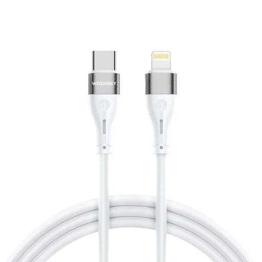 Wozinsky WSTCL1 Lightning / USB-C PD 27W kábel 1 m - fehér - 1