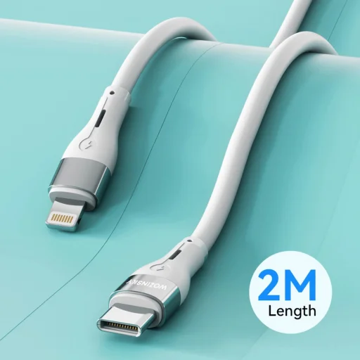 Wozinsky WSTCL2 Lightning / USB-C PD 27W kábel 2 m - fehér - 6