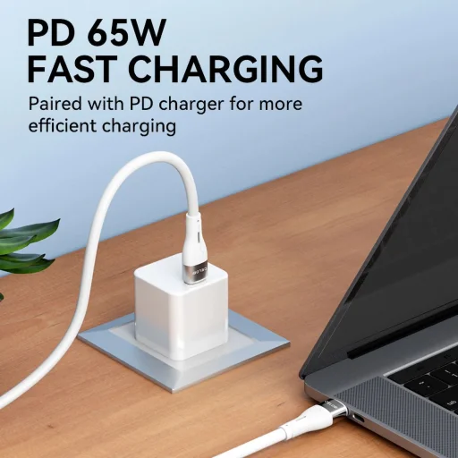 Wozinsky WSTCC2 USB-C / USB-C PD 65W kábel 2 m - fehér - 9