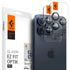 Spigen Optik.tR EZ Fit Kamera Védő az iPhone 14 Pro / Pro Max / 15 Pro / Pro Max / 16 Pro / Pro Max / 17 Pro / Pro Max készülékekhez - Titán Kék 2 db, üvegfólia