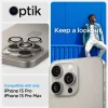Spigen Optik.tR EZ Fit Kamera Protector iPhone 14 Pro / Pro Max / 15 Pro / Pro Max / 16 Pro / Pro Max / 17 Pro / Pro Max - természetes titán 2 db üvegfólia thumbnail