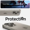 Spigen Optik.tR EZ Fit Kamera Protector iPhone 14 Pro / Pro Max / 15 Pro / Pro Max / 16 Pro / Pro Max / 17 Pro / Pro Max - természetes titán 2 db üvegfólia thumbnail