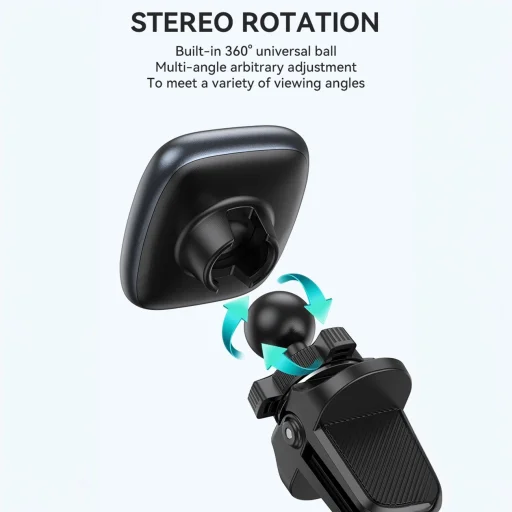 Wozinsky WUMTK mágneses telefontartó autó szellőzőrácsba - fekete - 8