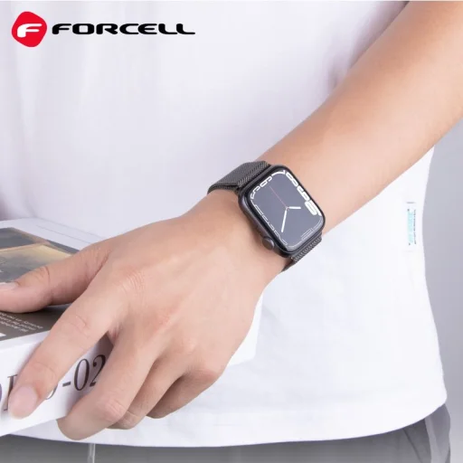 FORCELL F-DESIGN FA03 szíj Apple Watch 42 / 44 / 45 / 49 mm ezüst - 2