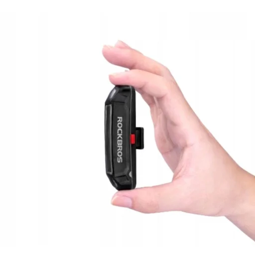 Rockbros A54BK Hátsó Bicikli Lámpa + Micro USB - USB-A Kábel - Fekete - 2